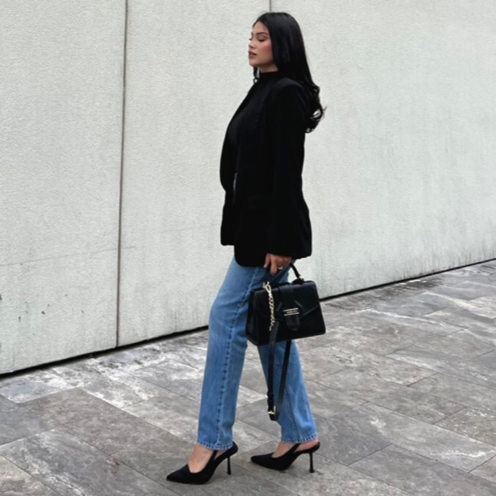 Black Blazer Jacket Shawl Collar Long Sleeve - Picture 11 of 13